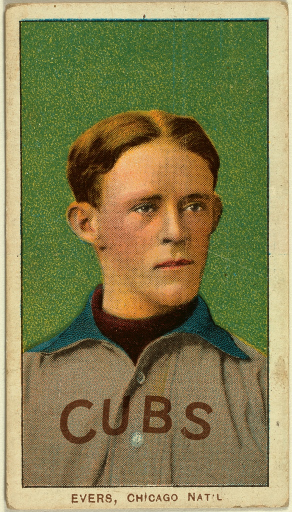 Archival T206 Johnny Evers card marking an empty gaming catalog