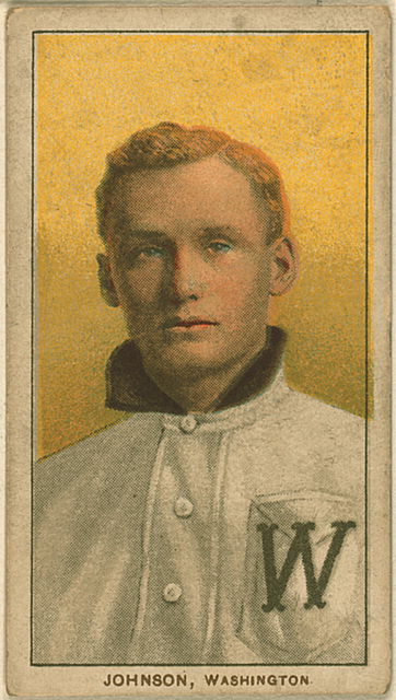 T206 Walter Johnson portrait card representing rare collectibles